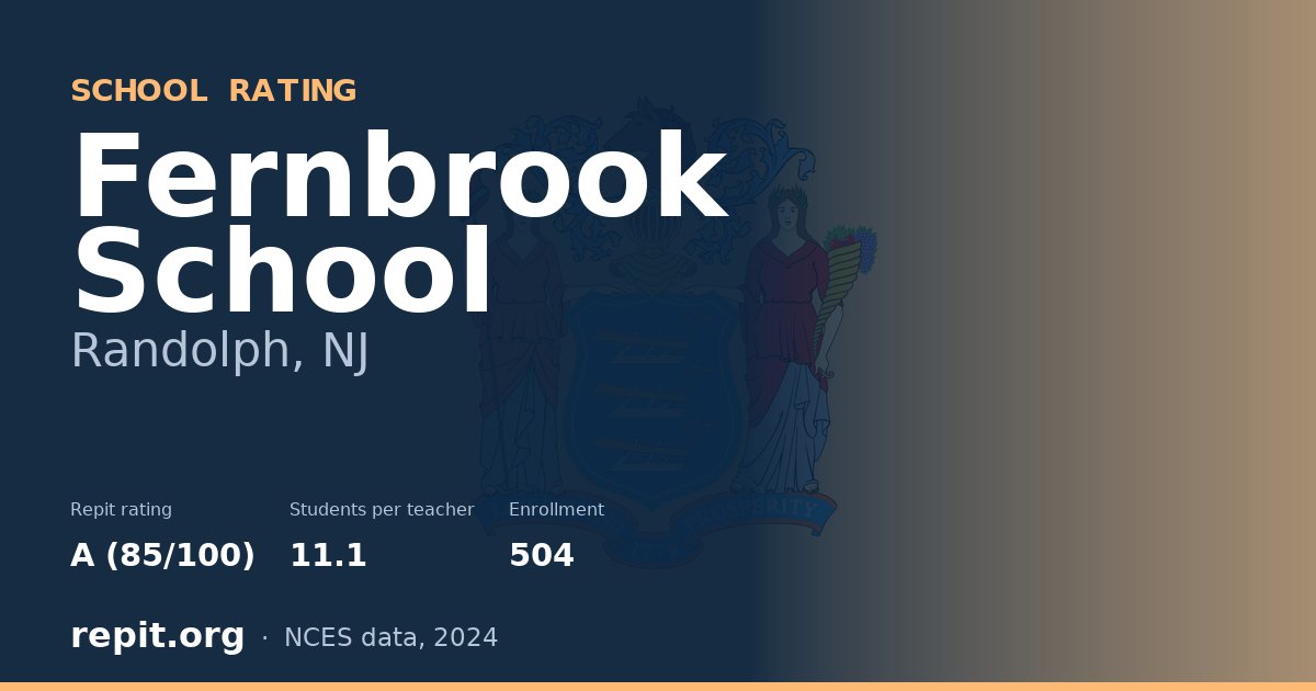 Fernbrook School, Randolph, NJ — Repit school rating A (85/100)