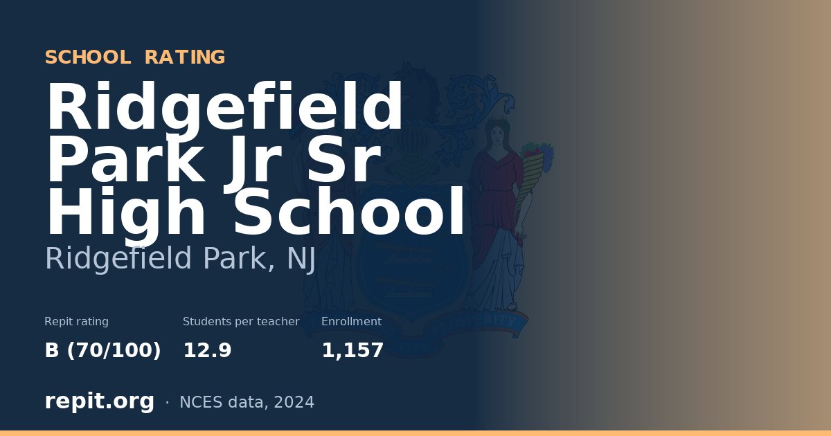 Ridgefield Park Jr Sr High School, Ridgefield Park, NJ — Repit school rating B (70/100)