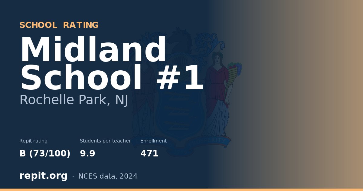 Midland School #1, Rochelle Park, NJ — Repit school rating B (73/100)