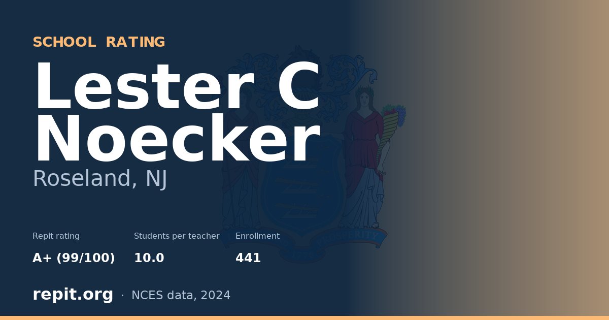 Lester C Noecker, Roseland, NJ — Repit school rating A+ (99/100)