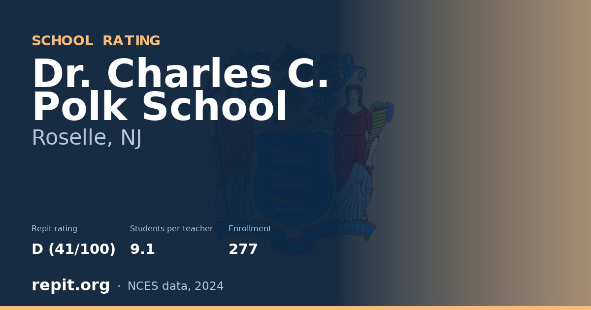 Dr. Charles C. Polk School, Roselle, NJ — Repit school rating D (41/100)