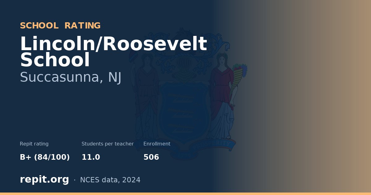 Lincoln/Roosevelt School, Succasunna, NJ — Repit school rating B+ (84/100)