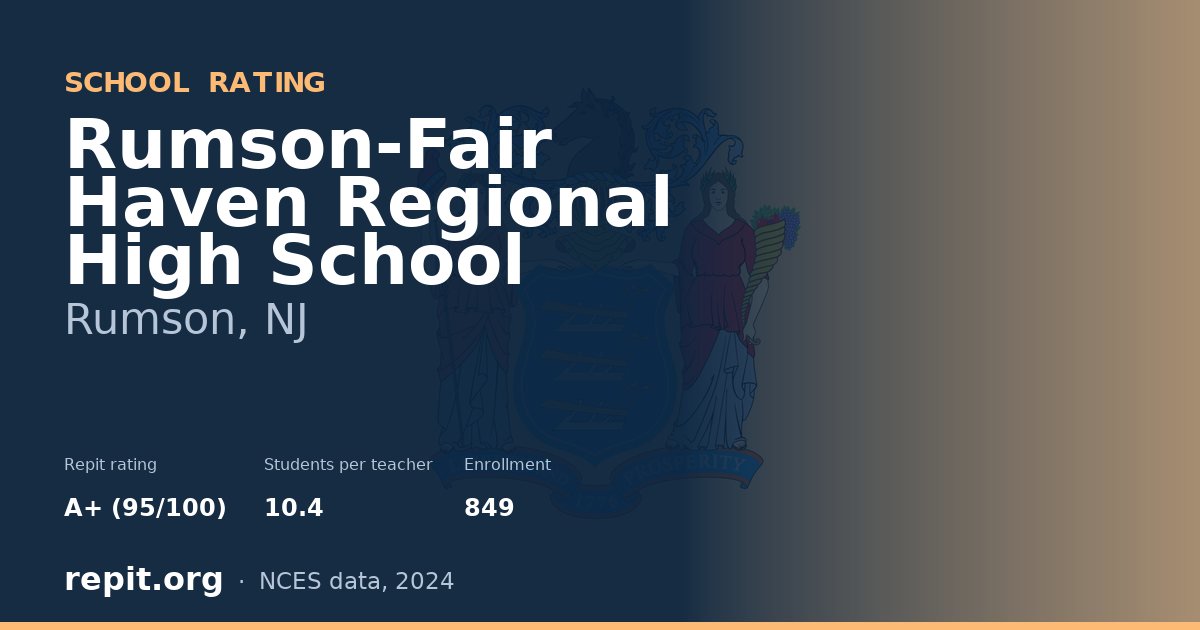 Rumson-Fair Haven Regional High School, Rumson, NJ — Repit school rating A+ (95/100)