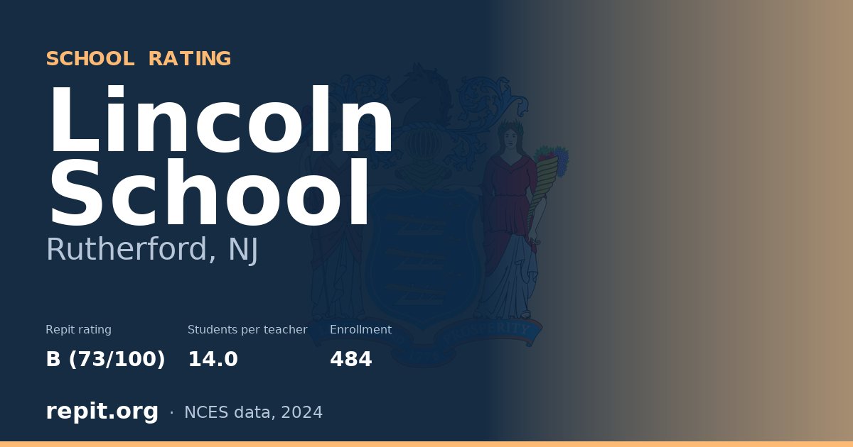 Lincoln School, Rutherford, NJ — Repit school rating B (73/100)