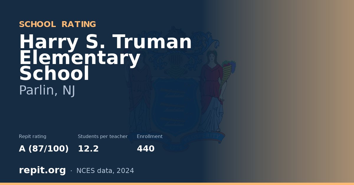 Harry S. Truman Elementary School, Parlin, NJ — Repit school rating A (87/100)