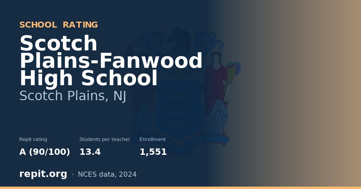 Scotch Plains-Fanwood High School, Scotch Plains, NJ — Repit school rating A (90/100)