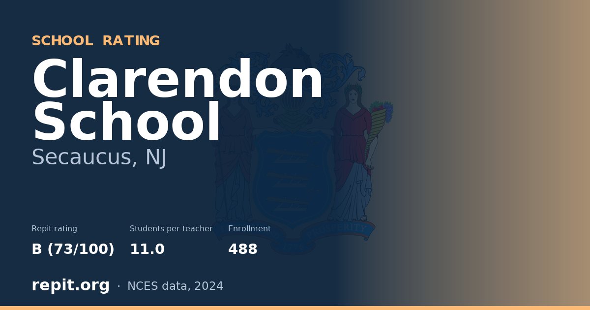 Clarendon School, Secaucus, NJ — Repit school rating B (73/100)
