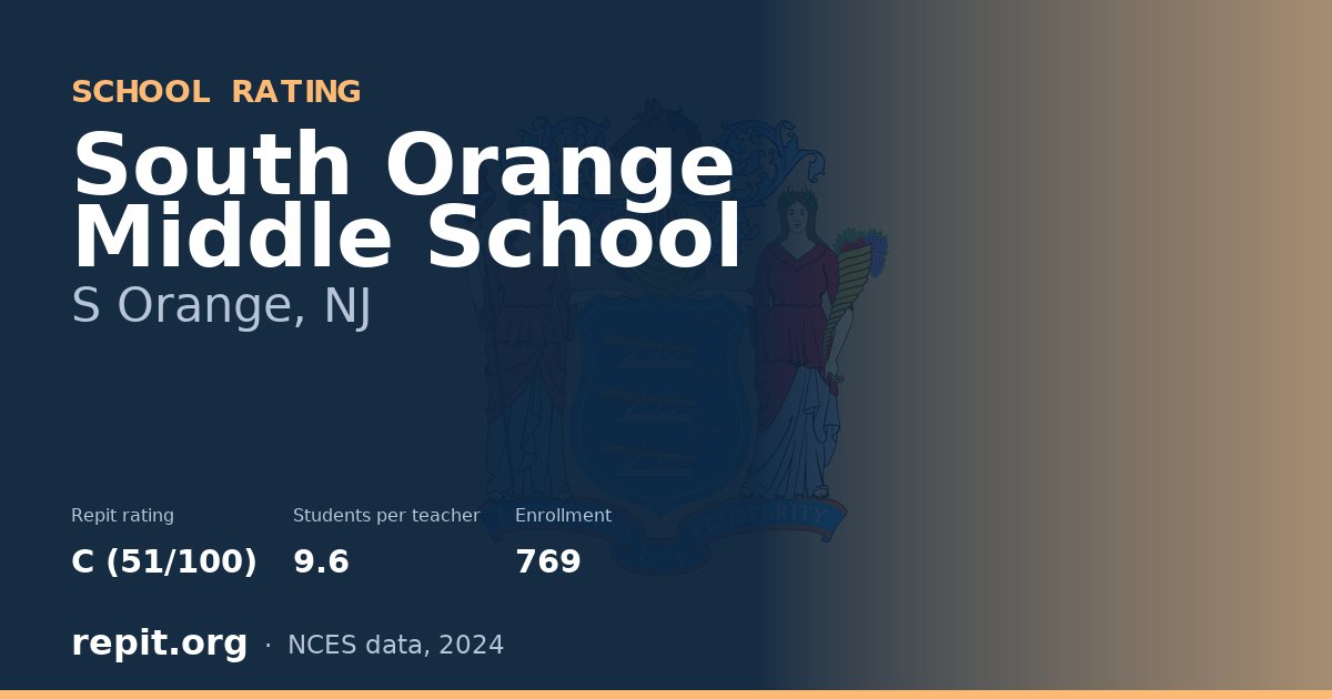 South Orange Middle School, S Orange, NJ — Repit school rating C (51/100)