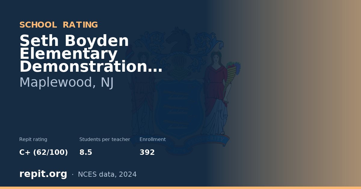 Seth Boyden Elementary Demonstration School, Maplewood, NJ — Repit school rating C+ (62/100)