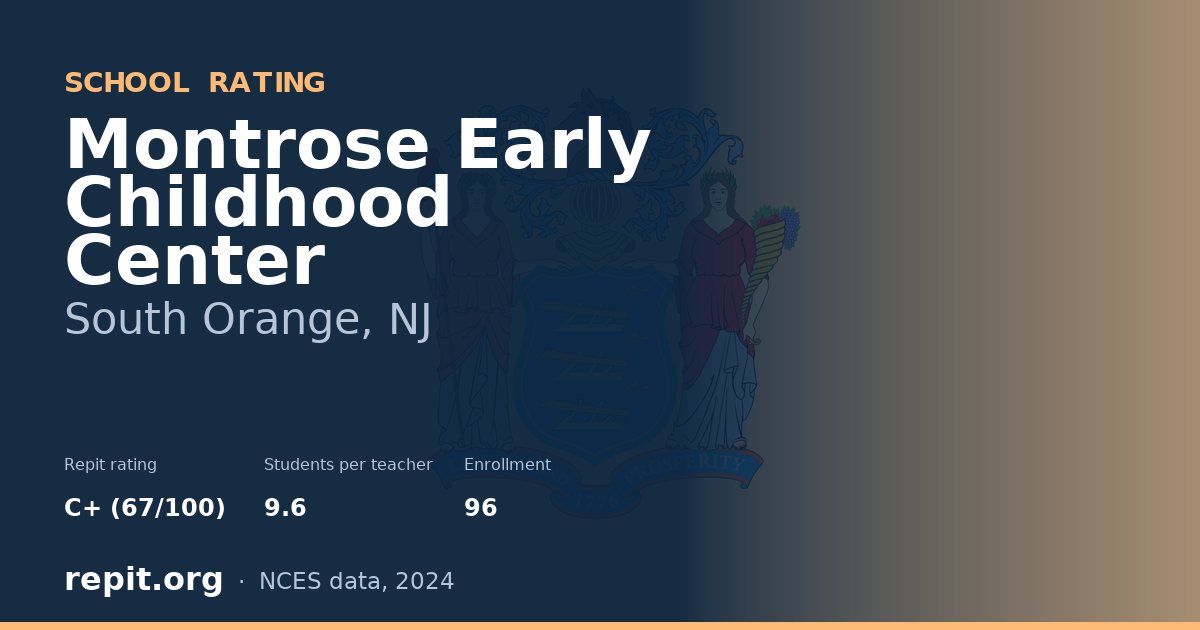 Montrose Early Childhood Center, South Orange, NJ — Repit school rating C+ (67/100)