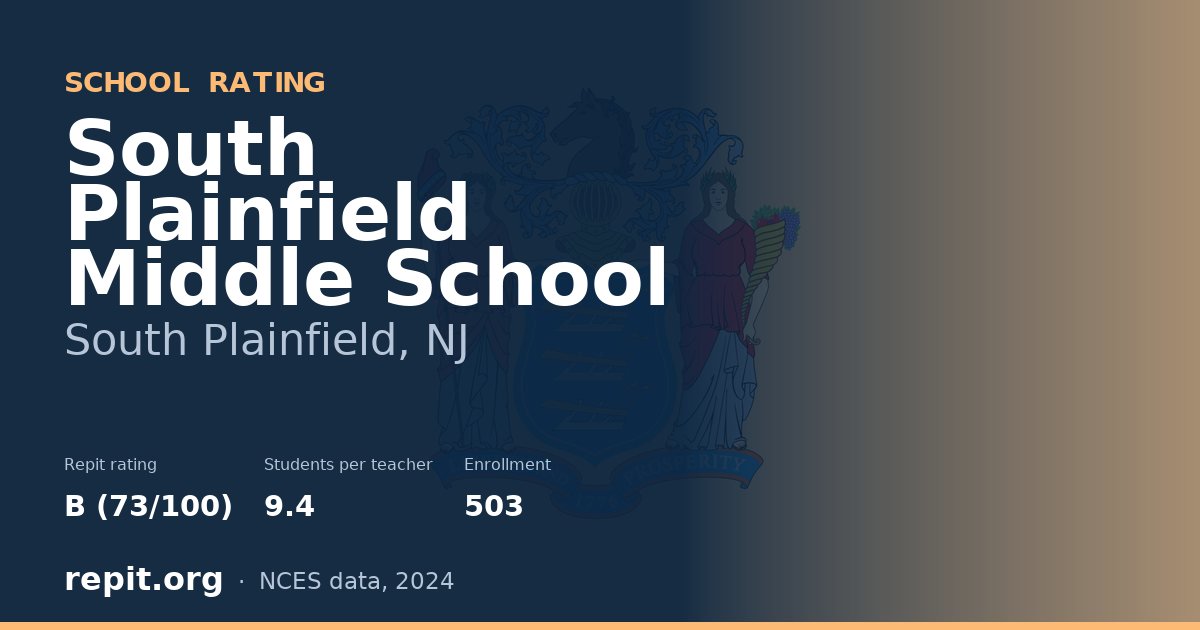 South Plainfield Middle School, South Plainfield, NJ — Repit school rating B (73/100)