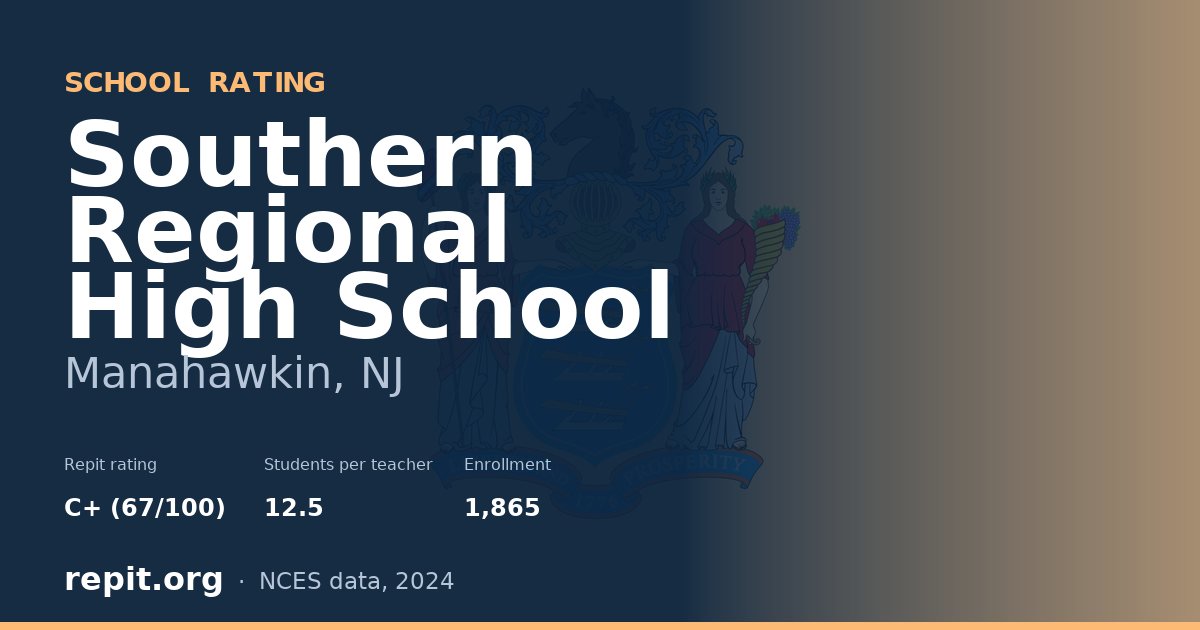 Southern Regional High School, Manahawkin, NJ — Repit school rating C+ (67/100)