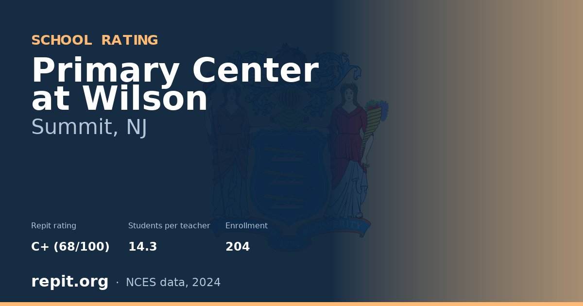 Primary Center at Wilson, Summit, NJ — Repit school rating C+ (68/100)