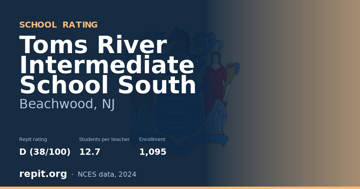 Toms River Intermediate School South, Beachwood, NJ — Repit school rating D (38/100)