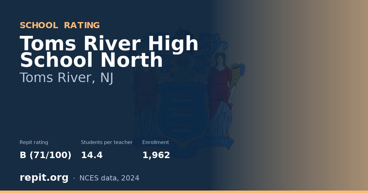Toms River High School North, Toms River, NJ — Repit school rating B (71/100)