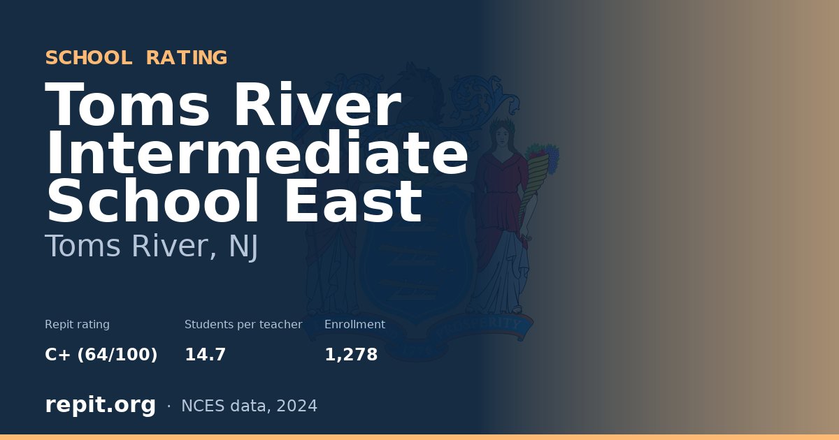 Toms River Intermediate School East, Toms River, NJ — Repit school rating C+ (64/100)