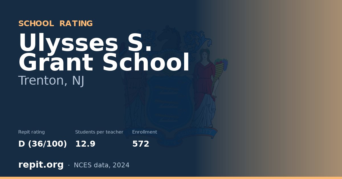 Ulysses S. Grant School, Trenton, NJ — Repit school rating D (36/100)