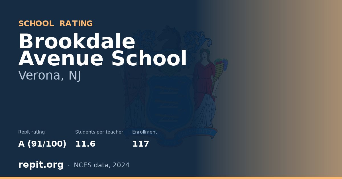 Brookdale Avenue School, Verona, NJ — Repit school rating A (91/100)