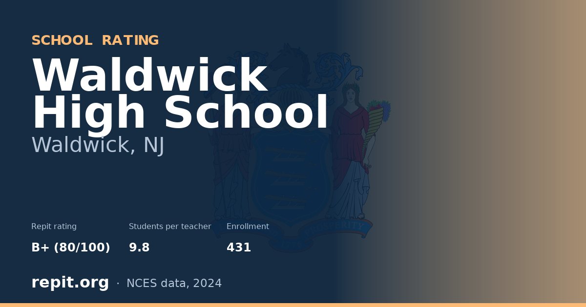 Waldwick High School, Waldwick, NJ — Repit school rating B+ (80/100)