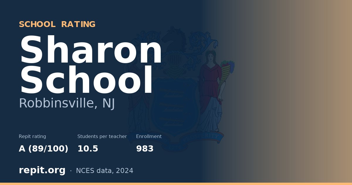Sharon School, Robbinsville, NJ — Repit school rating A (89/100)