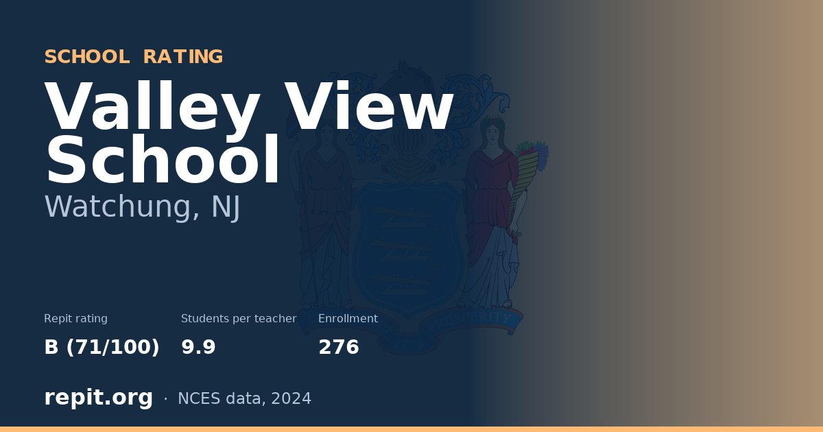 Valley View School, Watchung, NJ — Repit school rating B (71/100)