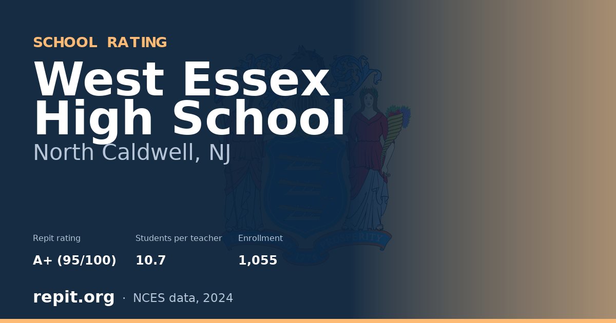 West Essex High School, North Caldwell, NJ — Repit school rating A+ (95/100)