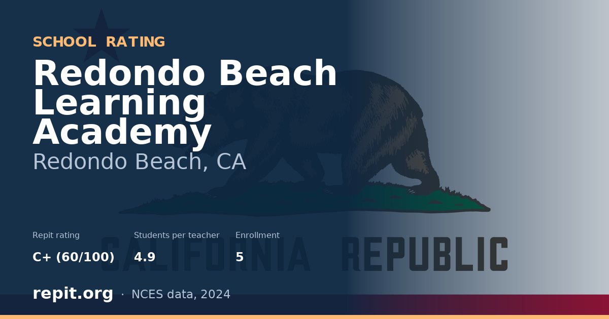 Redondo Beach Learning Academy, Redondo Beach, CA — Repit school rating C+ (60/100)