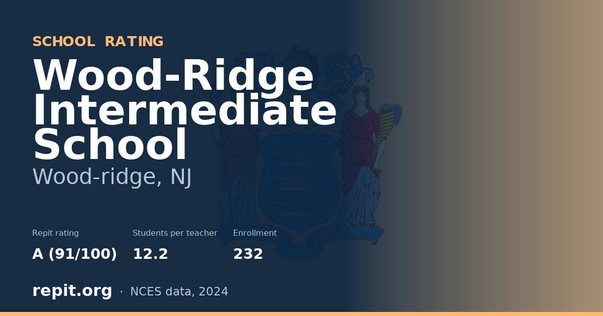 Wood-Ridge Intermediate School, Wood-ridge, NJ — Repit school rating A (91/100)