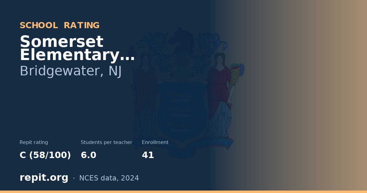 Somerset Elementary Academy, Bridgewater, NJ — Repit school rating C (58/100)