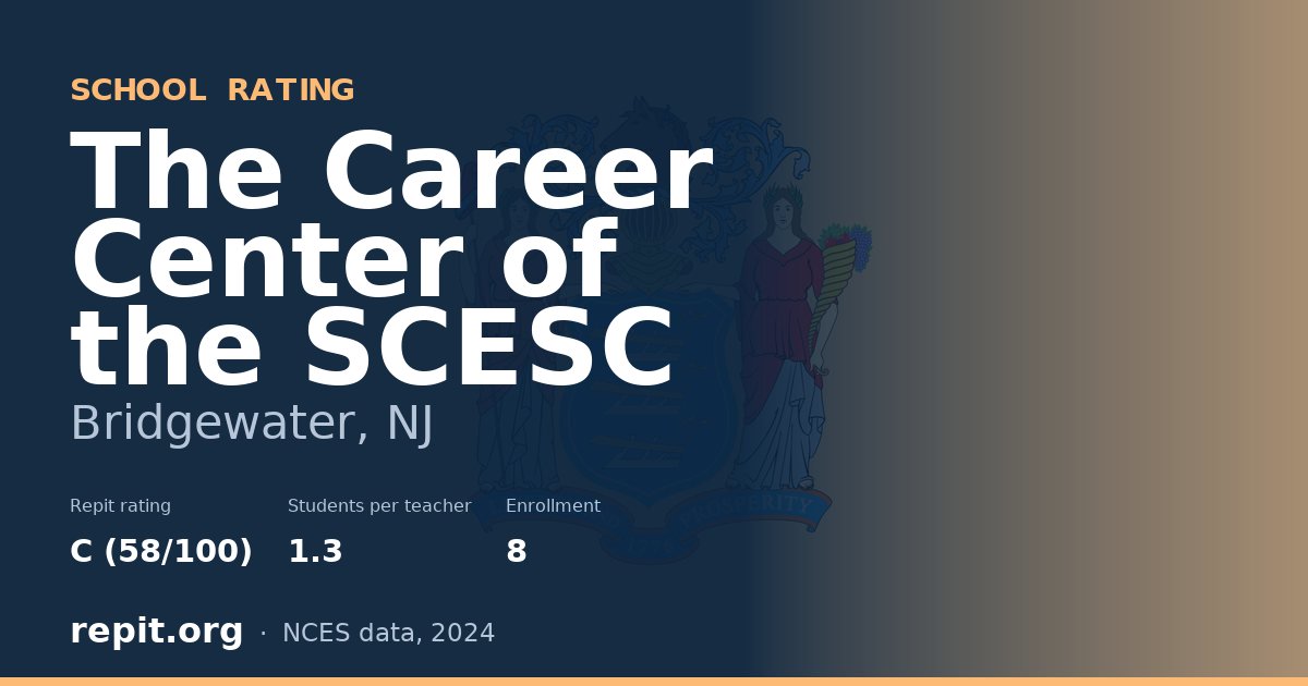 The Career Center of the SCESC, Bridgewater, NJ — Repit school rating C (58/100)