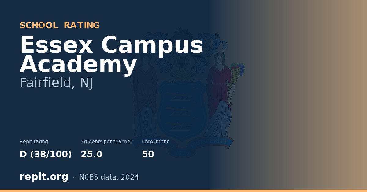 Essex Campus Academy, Fairfield, NJ — Repit school rating D (38/100)