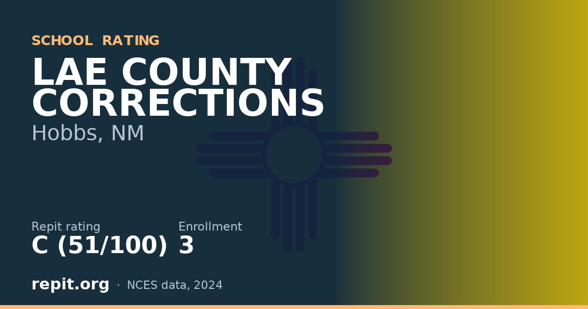 LAE COUNTY CORRECTIONS, Hobbs, NM — Repit school rating C (51/100)
