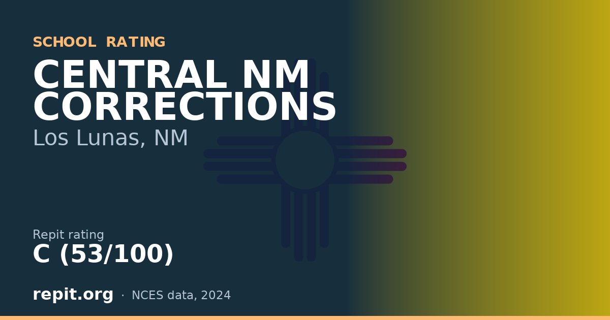 CENTRAL NM CORRECTIONS, Los Lunas, NM — Repit school rating C (53/100)