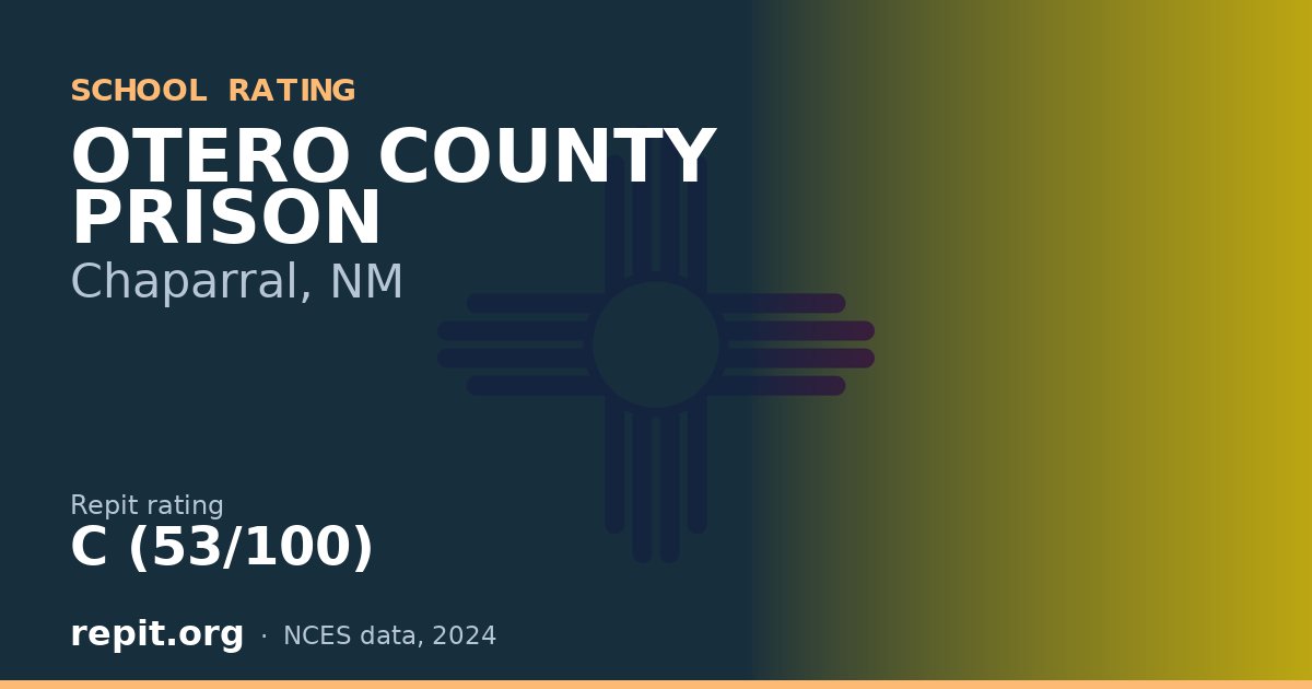 OTERO COUNTY PRISON, Chaparral, NM — Repit school rating C (53/100)