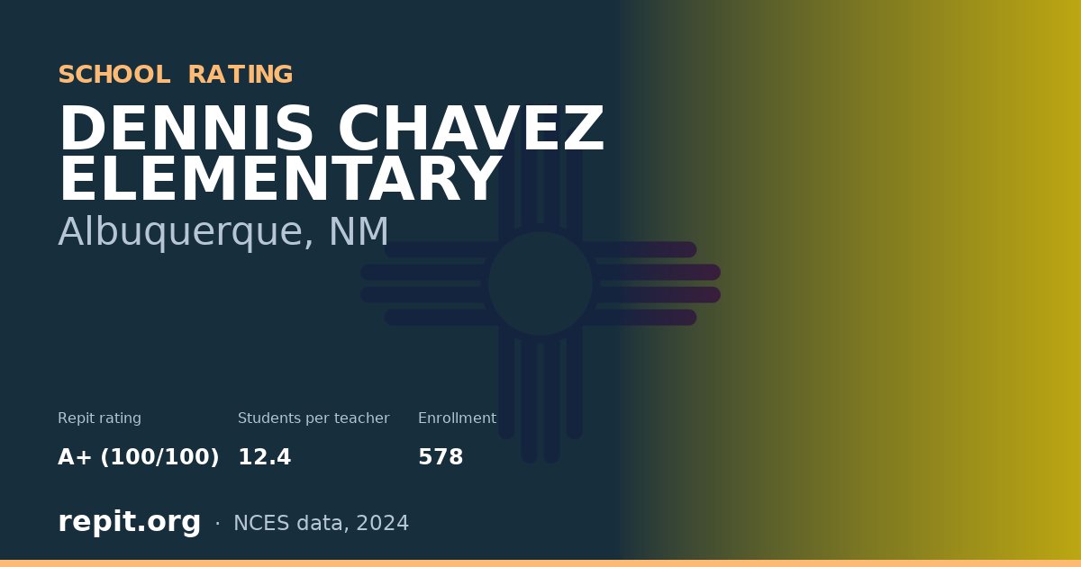 DENNIS CHAVEZ ELEMENTARY, Albuquerque, NM — Repit school rating A+ (100/100)
