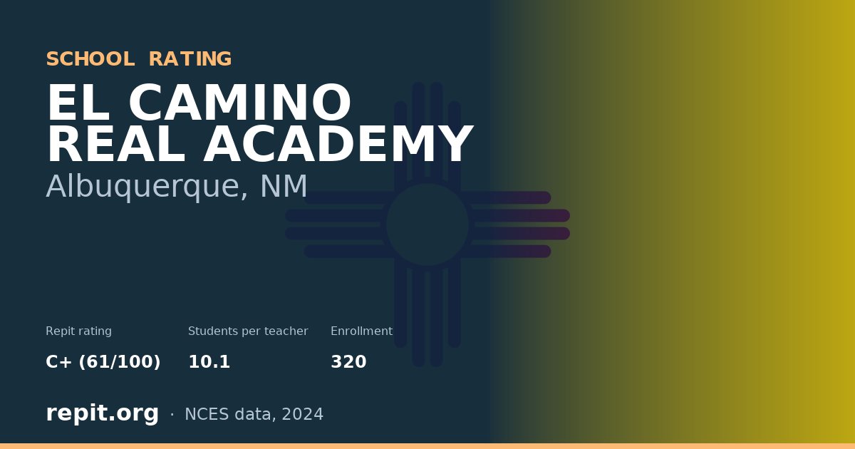 EL CAMINO REAL ACADEMY, Albuquerque, NM — Repit school rating C+ (61/100)