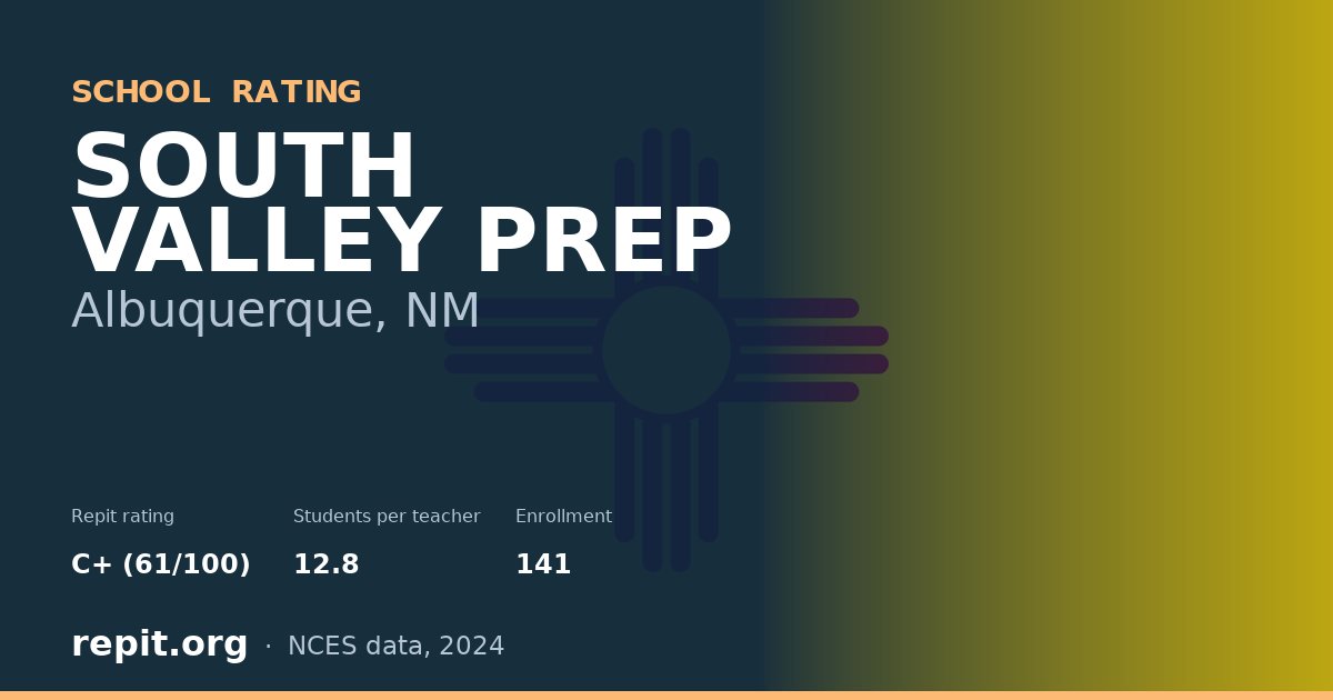 SOUTH VALLEY PREP, Albuquerque, NM — Repit school rating C+ (61/100)