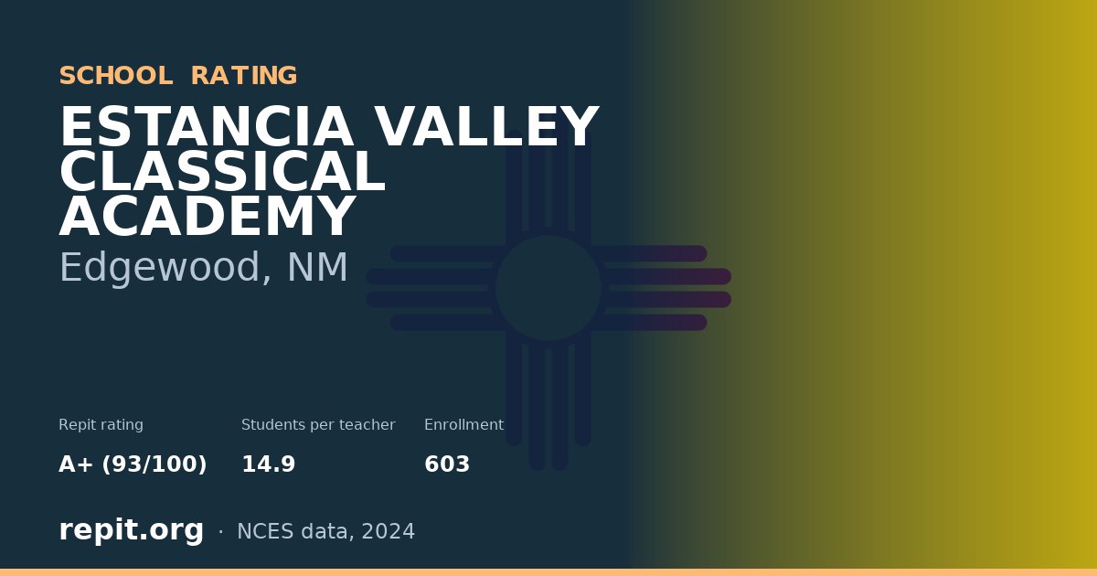 ESTANCIA VALLEY CLASSICAL ACADEMY, Edgewood, NM — Repit school rating A+ (93/100)