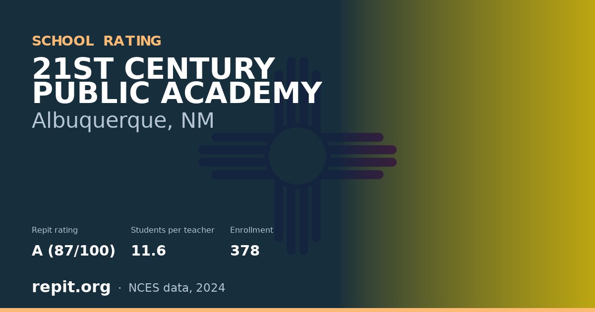 21ST CENTURY PUBLIC ACADEMY, Albuquerque, NM — Repit school rating A (87/100)