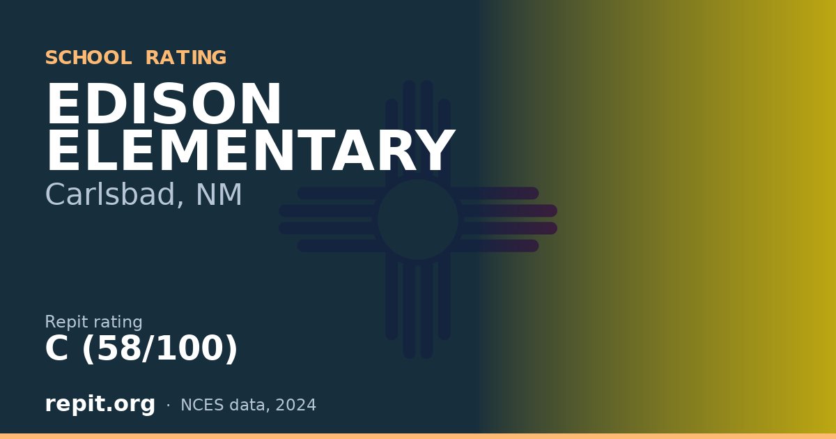EDISON ELEMENTARY, Carlsbad, NM — Repit school rating C (58/100)