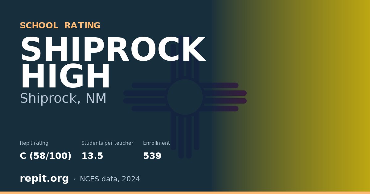 SHIPROCK HIGH, Shiprock, NM — Repit school rating C (58/100)
