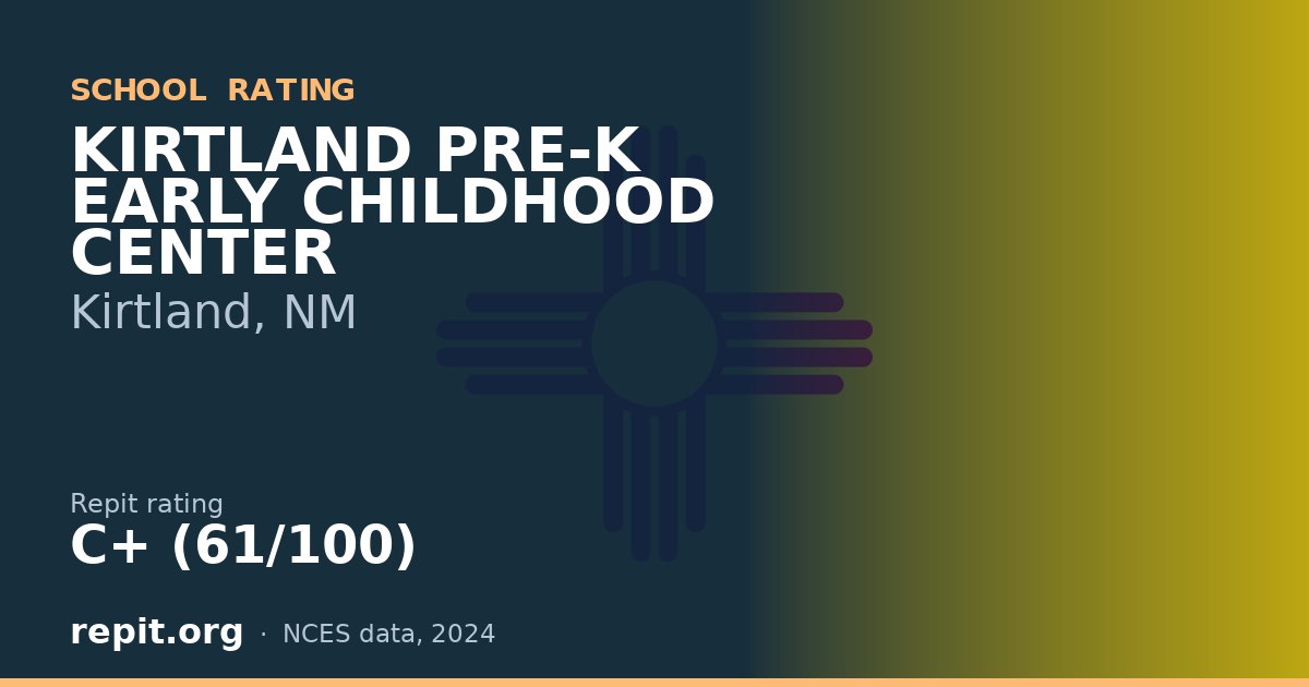 KIRTLAND PRE-K EARLY CHILDHOOD CENTER, Kirtland, NM — Repit school rating C+ (61/100)