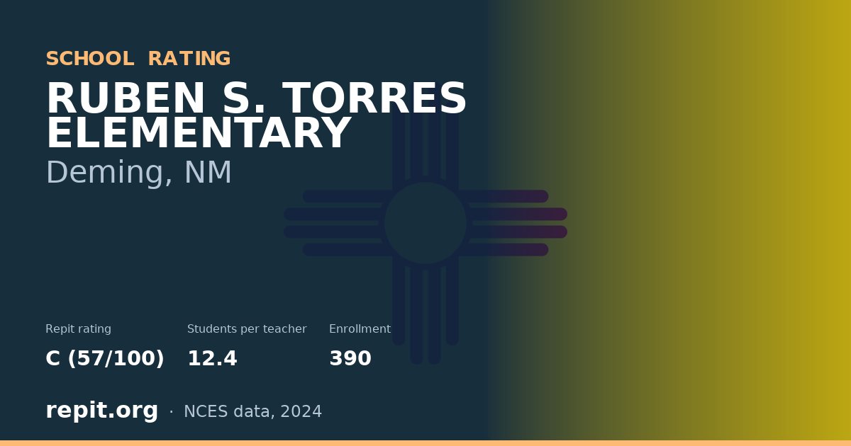 RUBEN S. TORRES ELEMENTARY, Deming, NM — Repit school rating C (57/100)