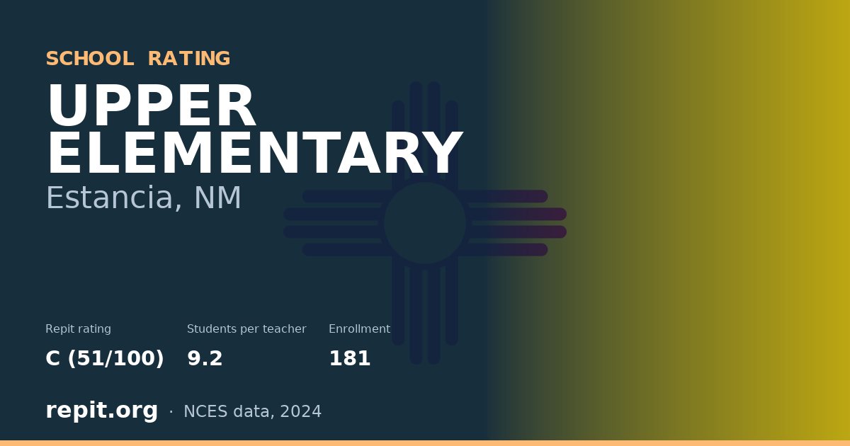 UPPER ELEMENTARY, Estancia, NM — Repit school rating C (51/100)