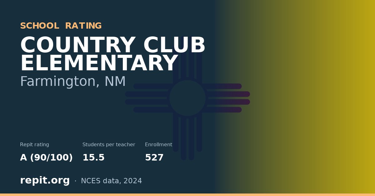 COUNTRY CLUB ELEMENTARY, Farmington, NM — Repit school rating A (90/100)