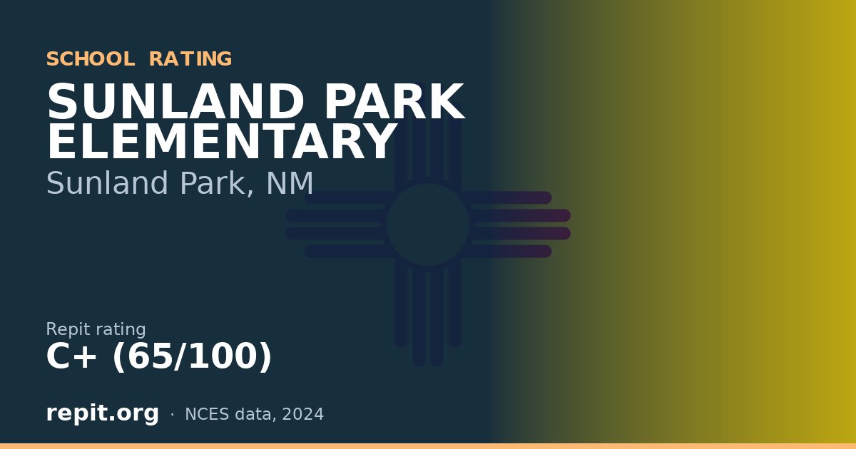 SUNLAND PARK ELEMENTARY, Sunland Park, NM — Repit school rating C+ (65/100)