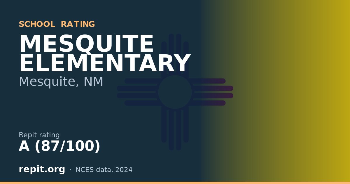 MESQUITE ELEMENTARY, Mesquite, NM — Repit school rating A (87/100)