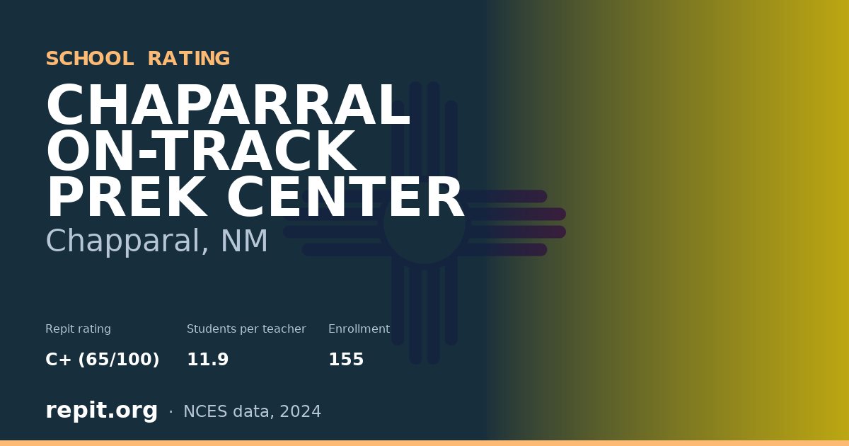 CHAPARRAL ON-TRACK PREK CENTER, Chapparal, NM — Repit school rating C+ (65/100)