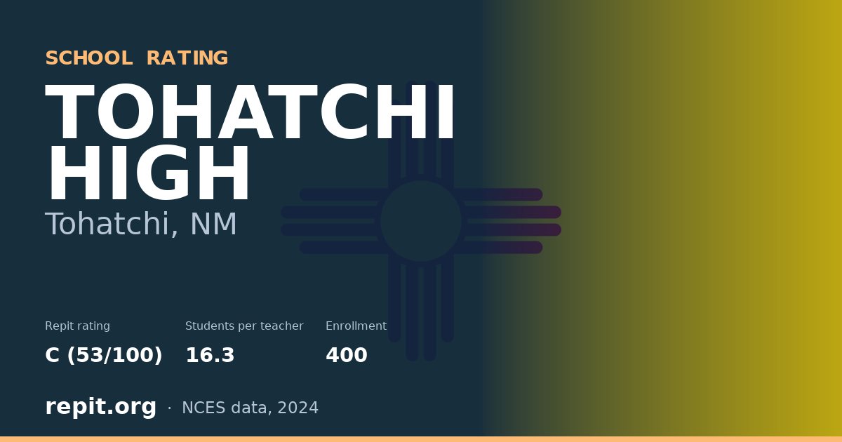 TOHATCHI HIGH, Tohatchi, NM — Repit school rating C (53/100)