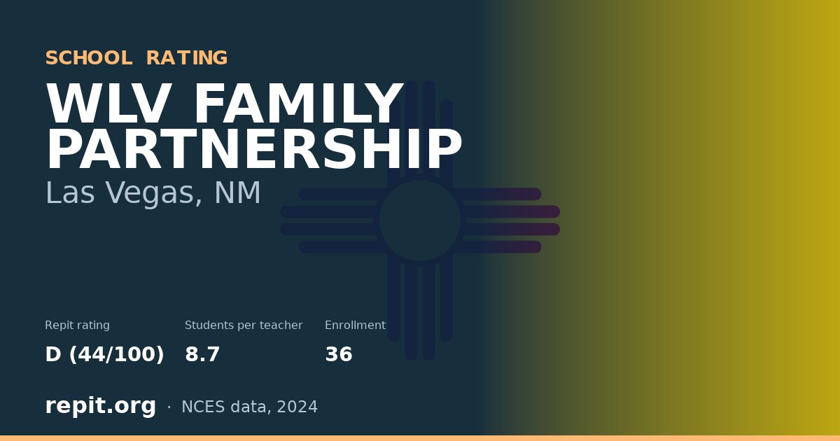 WLV FAMILY PARTNERSHIP, Las Vegas, NM — Repit school rating D (44/100)
